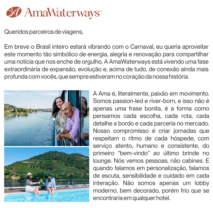 AMAWATERWAYS CRUZEIROS FLUVIAIS