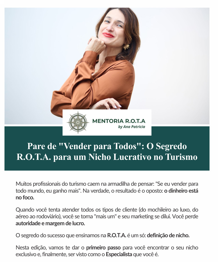 Ana Patricia - Mentoria R.O.T.A Rumo ao Turismo Profissional