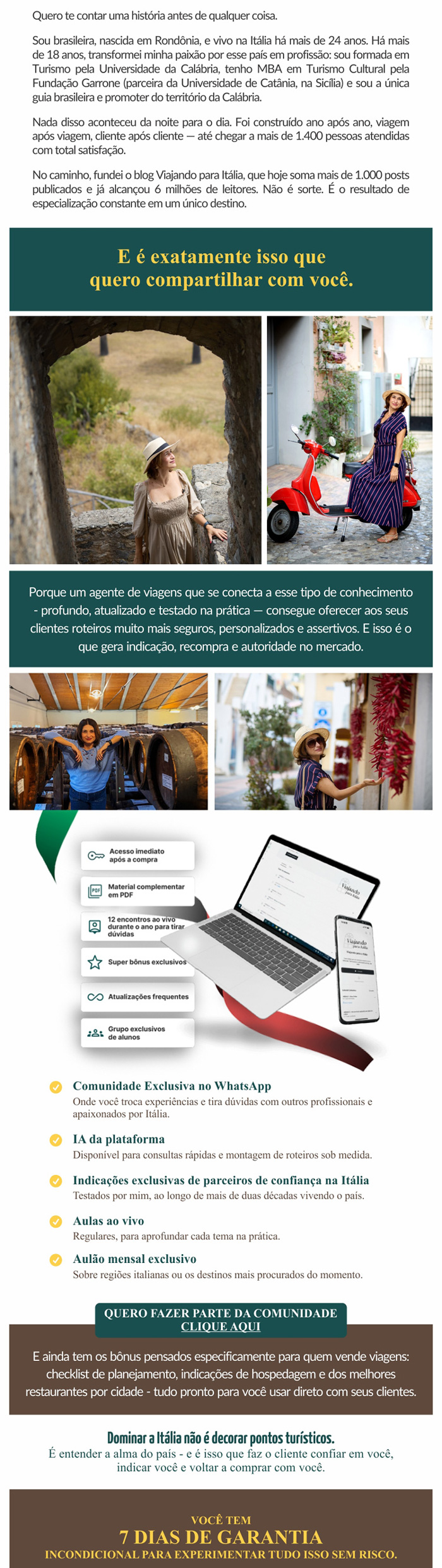 Viajando para It&aacute;lia
