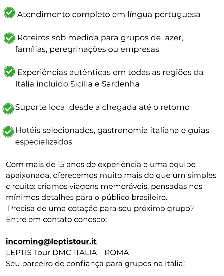 LEPTIS TOUR - RECEPTIVO ITÁLIA
