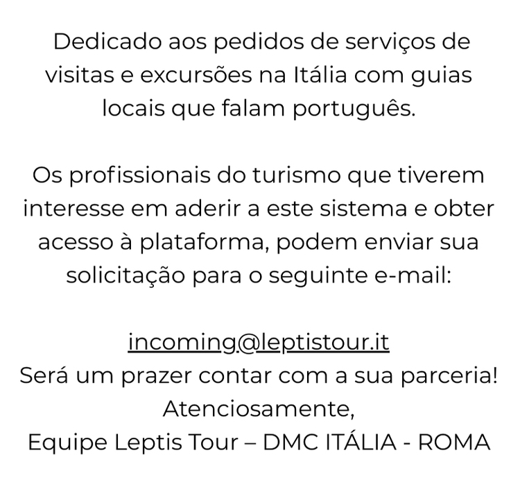 LEPTIS TOUR - RECEPTIVO ITÁLIA