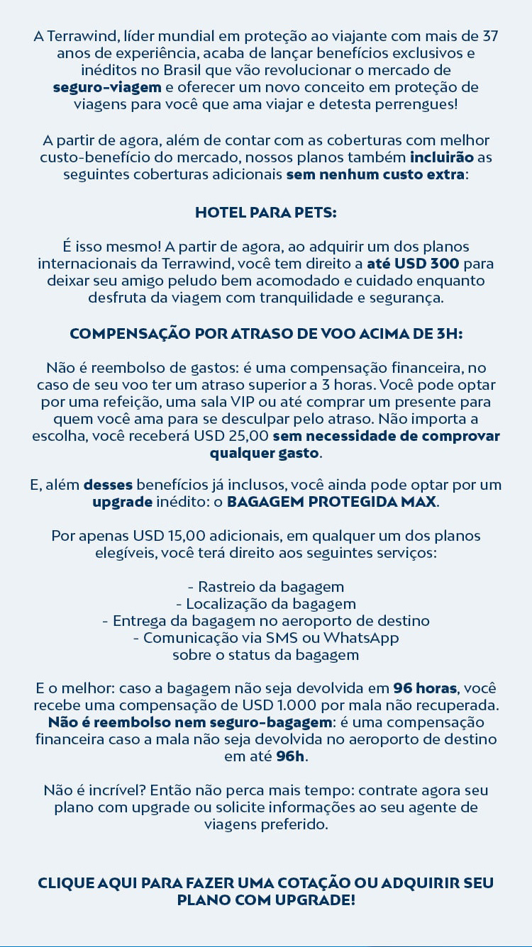 TERRAWIND GLOBAL PROTECTION - SEGURO VIAGEM